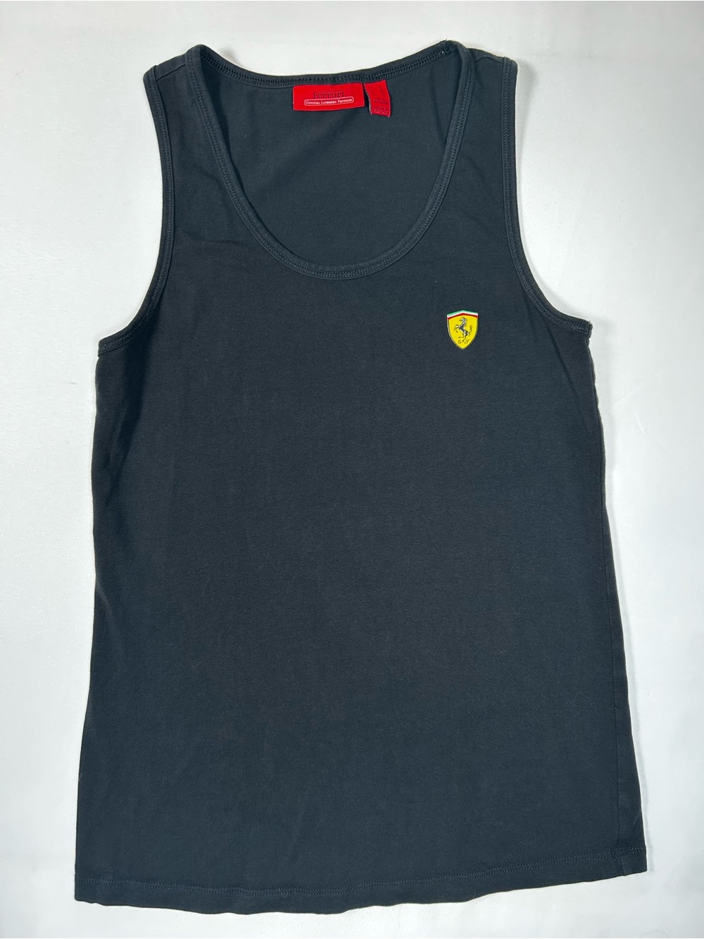 Scuderia Ferrari Formula 1 Black Scoop Neck Tank Top Womens Medium F1